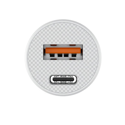 HAVIT CC2022 autós töltő, 20W, 3A, 1 x USB-A - 1 x USB-C, Fehér