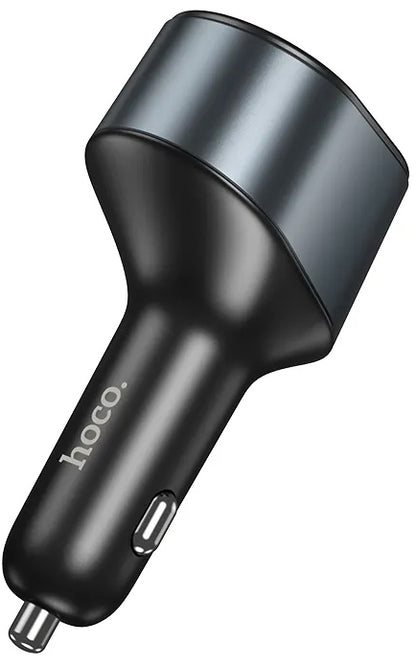 HOCO Z56 Autós Töltő, 35W, 3A, 1 x USB-A - 1 x USB-C - 1 x Szivargyújtó Kiterjesztés, Fekete
