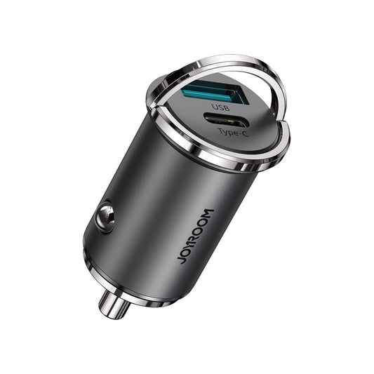 Joyroom C-A35 autós töltő, 45W, 5A, 1 x USB-A - 1 x USB-C, szürke