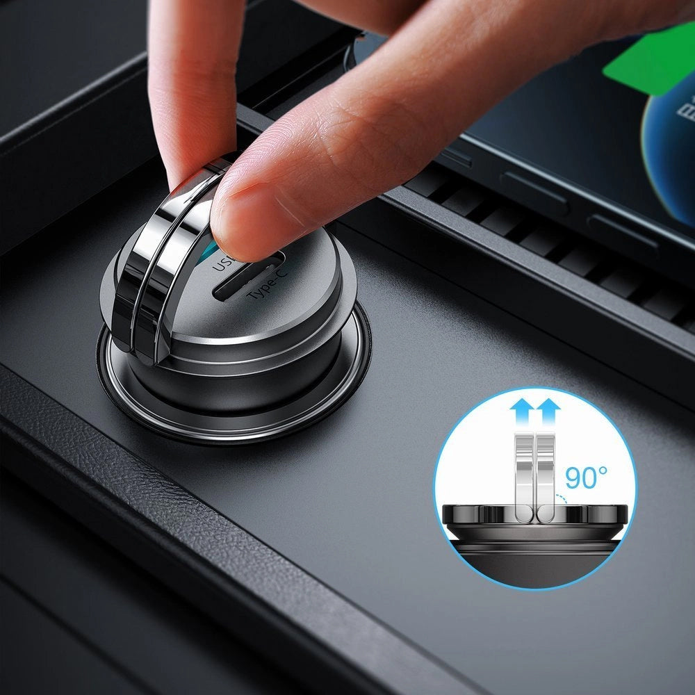 Joyroom C-A35 autós töltő, 45W, 5A, 1 x USB-A - 1 x USB-C, szürke