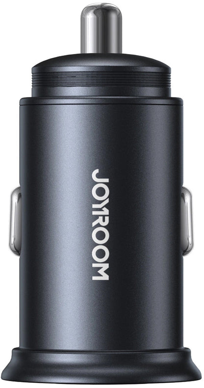 Joyroom JR-CCN04 autós töltő, 60W, 3A, 1 x USB-A - 1 x USB-C, Fekete