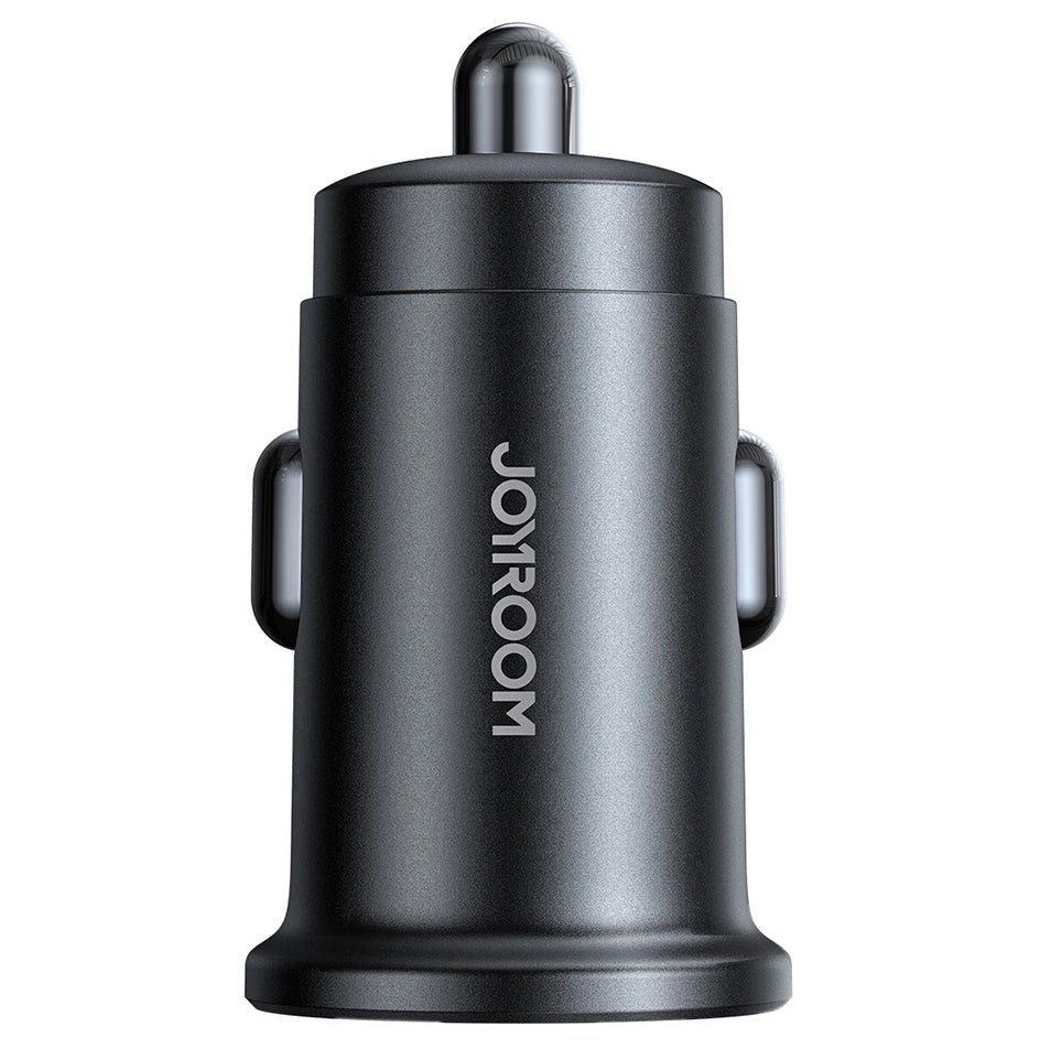 Joyroom JR-CCN16 Mini autós töltő, 12W, 2.4A, 1 x USB-A - 1 x USB-C, Fekete