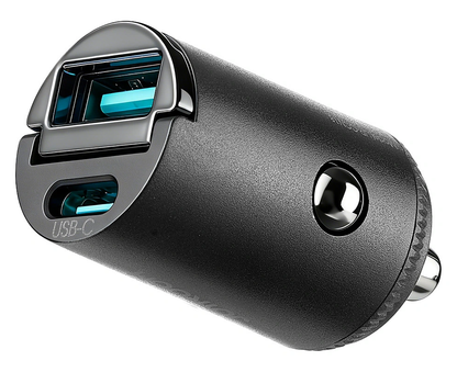 Joyroom JR-CCN18 autós töltő, 65W, 1 x USB-A - 1 x USB-C, fekete