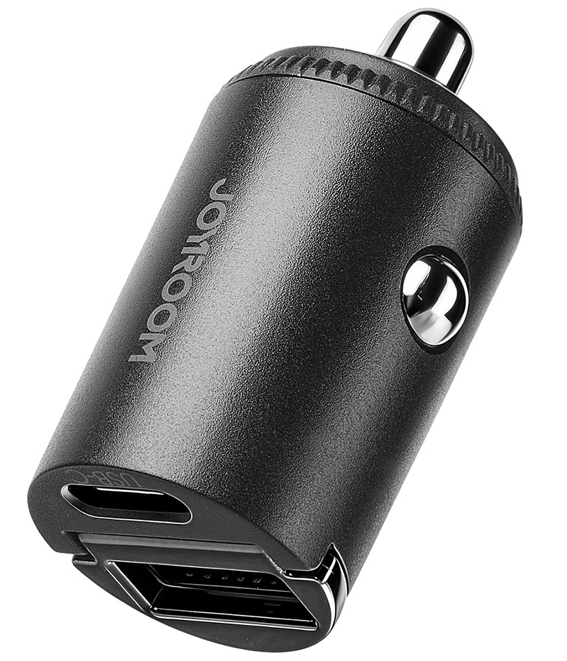 Joyroom JR-CCN18 autós töltő, 65W, 1 x USB-A - 1 x USB-C, fekete