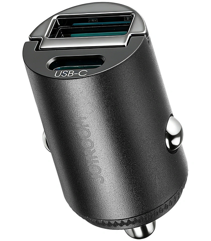 Joyroom JR-CCN18 autós töltő, 65W, 1 x USB-A - 1 x USB-C, fekete