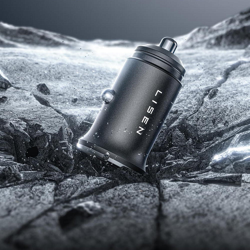 Lisen Autós Töltő, 45W, 3A, 2 x USB-C, Fekete YL0223080007