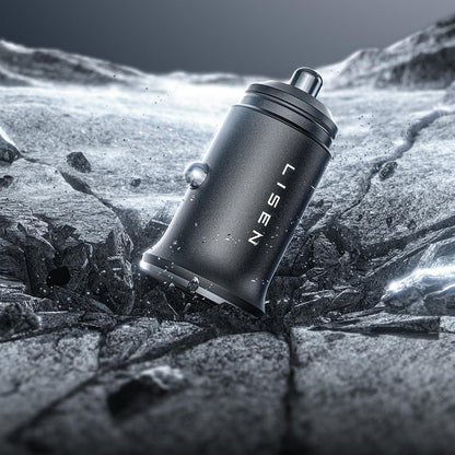 Lisen Autós Töltő, 45W, 3A, 2 x USB-C, Fekete YL0223080007