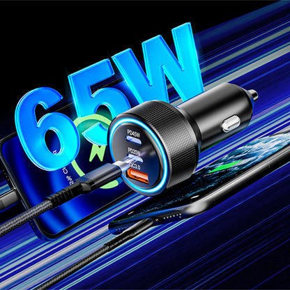 Techsuit C6 DriveBoost autós töltő, 60W, 3A, 1 x USB-A - 2 x USB-C, ezüst