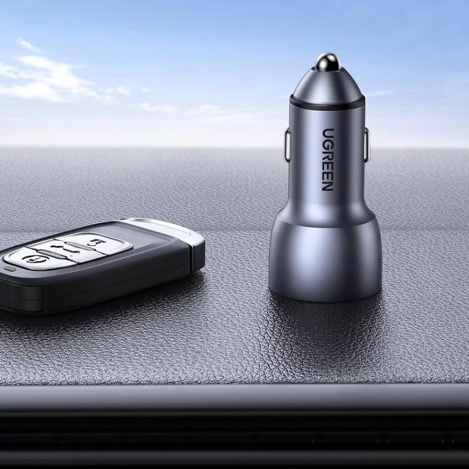 Autótöltő UGREEN CD213, 36W, 3A, 2 x USB-A, szürke 