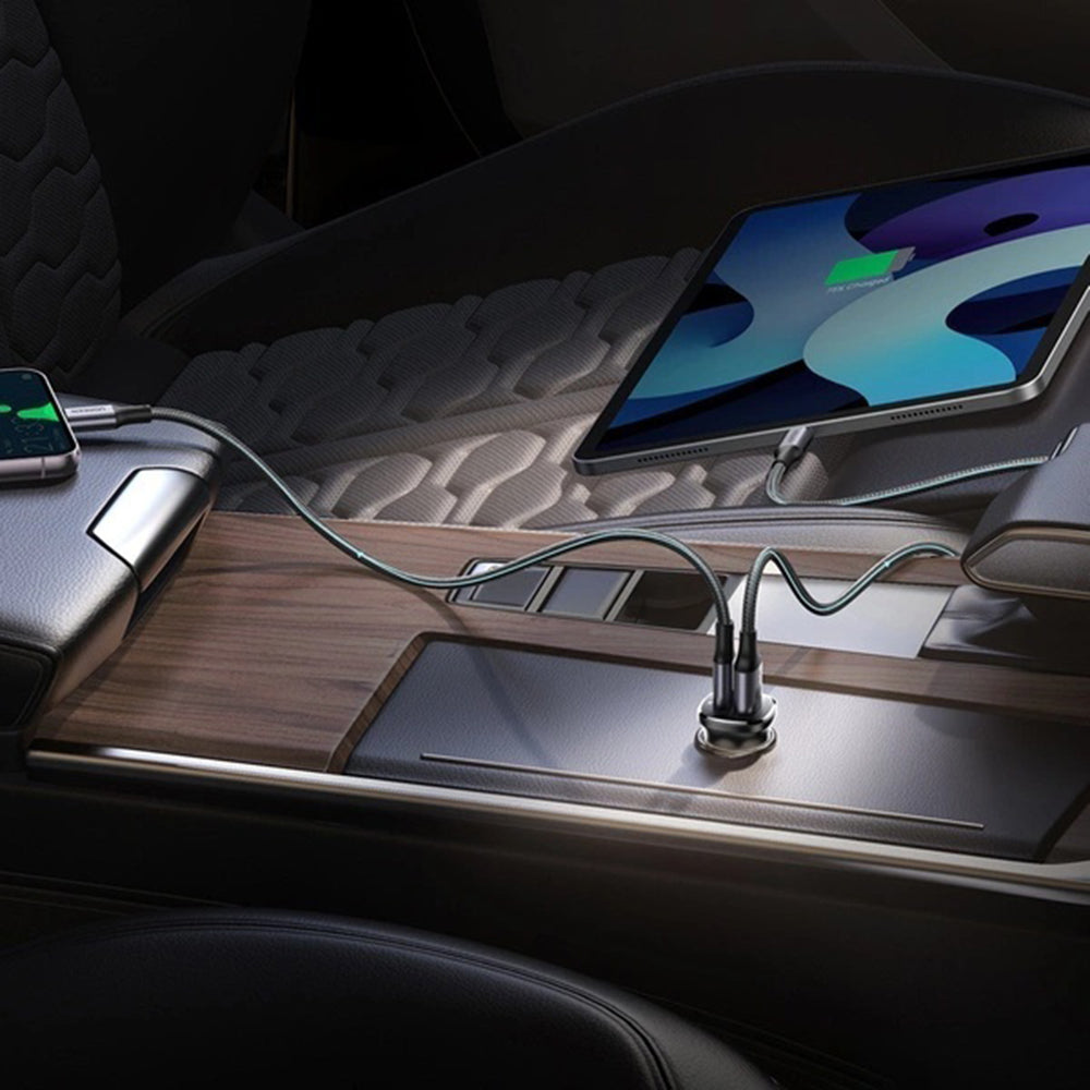 UGREEN EC305 Autós Töltő, 30W, 3A, 1 x USB-A - 1 x USB-C, Fekete