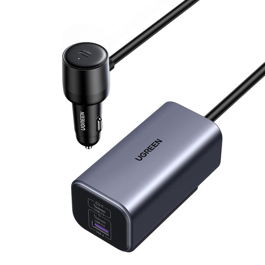 UGREEN EC706 Autós Töltő, 150W, 5A, 1 x USB-A - 3 x USB-C, Fekete