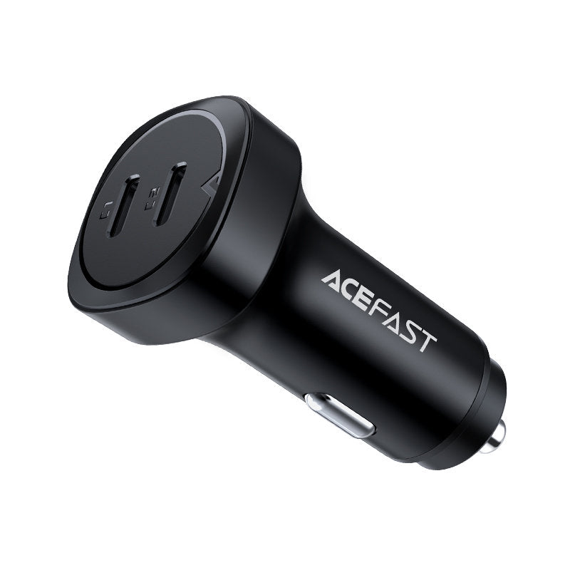 Acefast B2 autós töltő, 72W, 3A, 2 x USB-C, Fekete