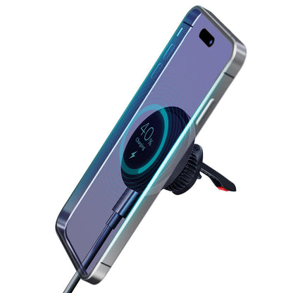 Vezeték nélküli autós töltő 3MK, 15W, 1.67A, Fekete