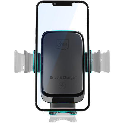 Vezeték nélküli autós töltő 3MK Drive&Charge, 15W, 1.67A, Fekete
