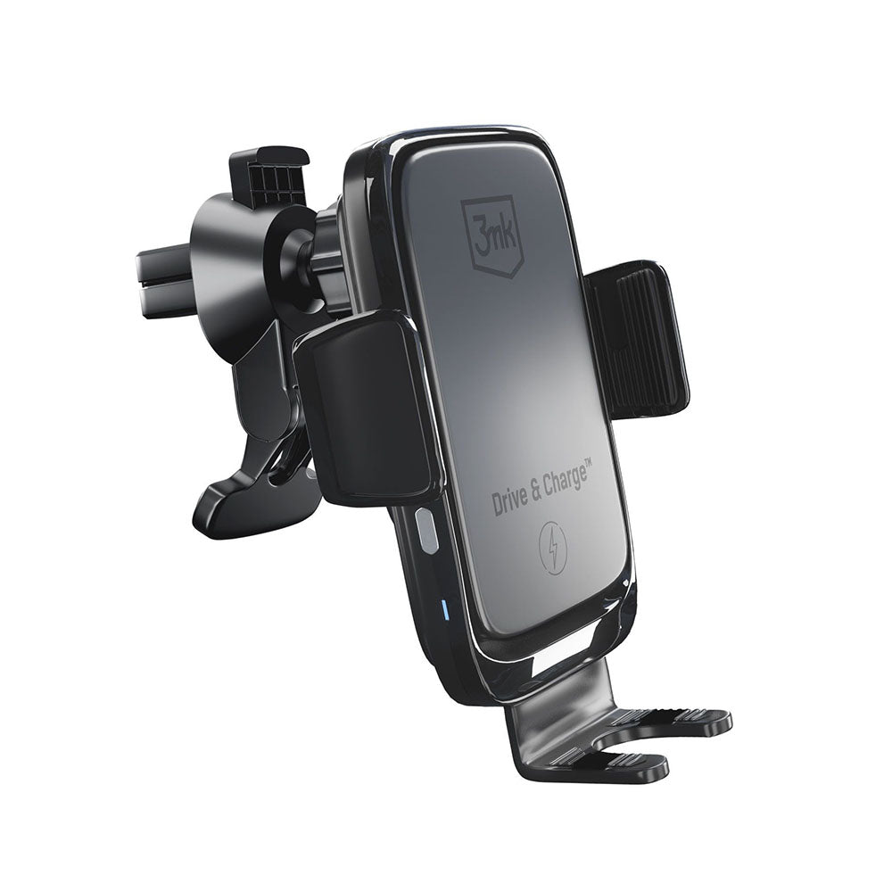 Vezeték nélküli autós töltő 3MK Drive&Charge, 15W, 1.67A, Fekete