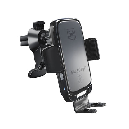 Vezeték nélküli autós töltő 3MK Drive&Charge, 15W, 1.67A, Fekete