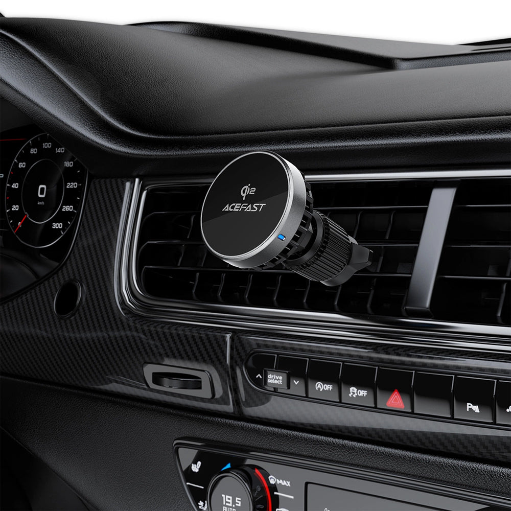 Acefast D40 vezeték nélküli autós töltő, 15W, 1.67A, szürke