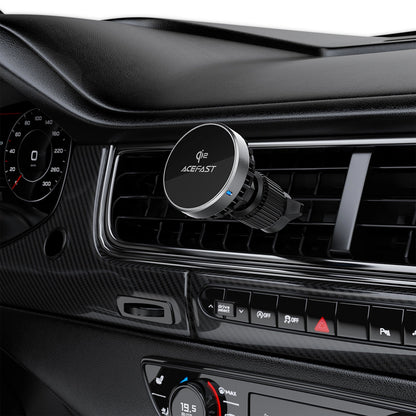 Acefast D40 vezeték nélküli autós töltő, 15W, 1.67A, szürke