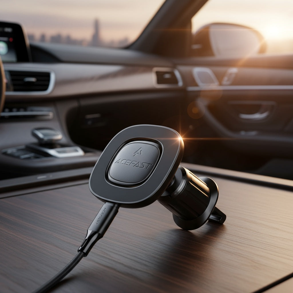 Wireless autós töltő Acefast D46, 15W, 1.67A, Fekete