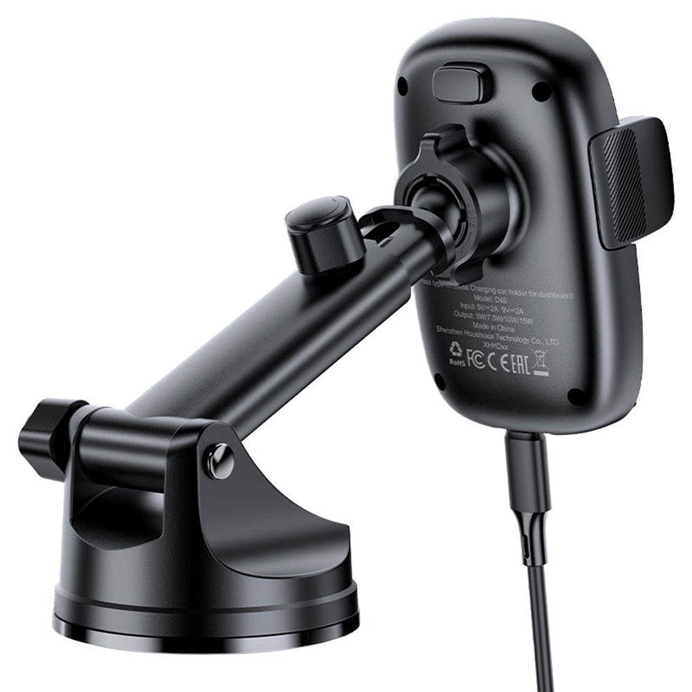 Wireless autós töltő Acefast D49, 15W, 1.67A, Fekete