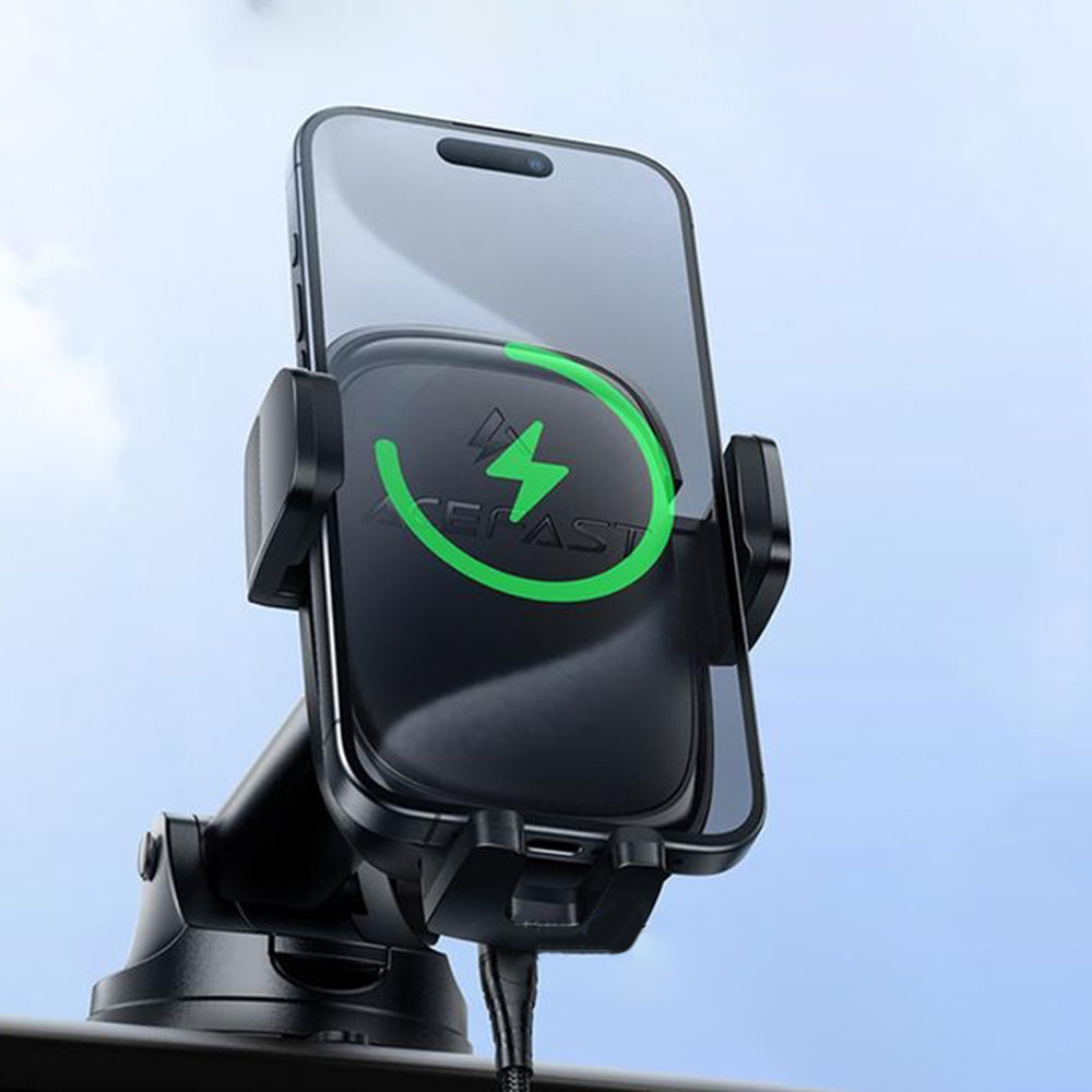 Wireless autós töltő Acefast D49, 15W, 1.67A, Fekete