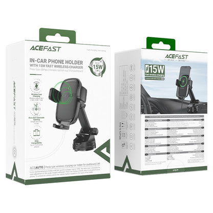 Wireless autós töltő Acefast D49, 15W, 1.67A, Fekete