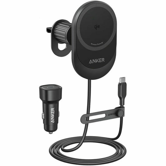 Anker MagGo vezeték nélküli autós töltő, 15W, 1.67A, Fekete B2932G11