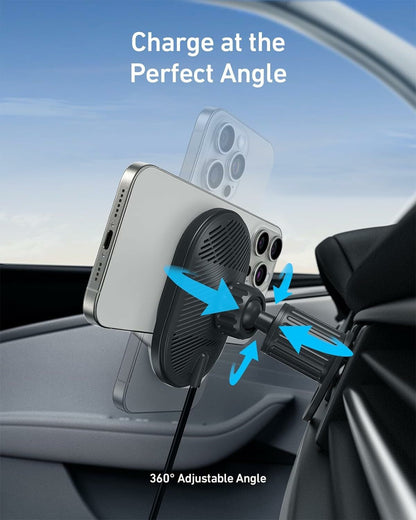 Anker MagGo vezeték nélküli autós töltő, 15W, 1.67A, Fekete B2932G11