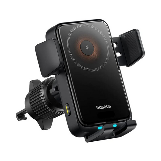 Baseus Wisdom Pro Vent vezeték nélküli autós töltő, 15W, 1,67A, fekete, újrazárva C40381501123-00