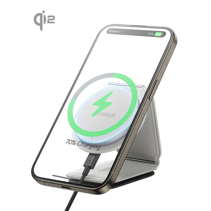 Baseus PrimeTrip C02 vezeték nélküli autós töltő, 15W, 1.67A, ezüst C40169003211-00