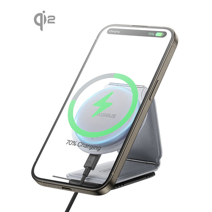 Baseus PrimeTrip C02 vezeték nélküli autós töltő, 15W, 1.67A, szürke C40169003831-00