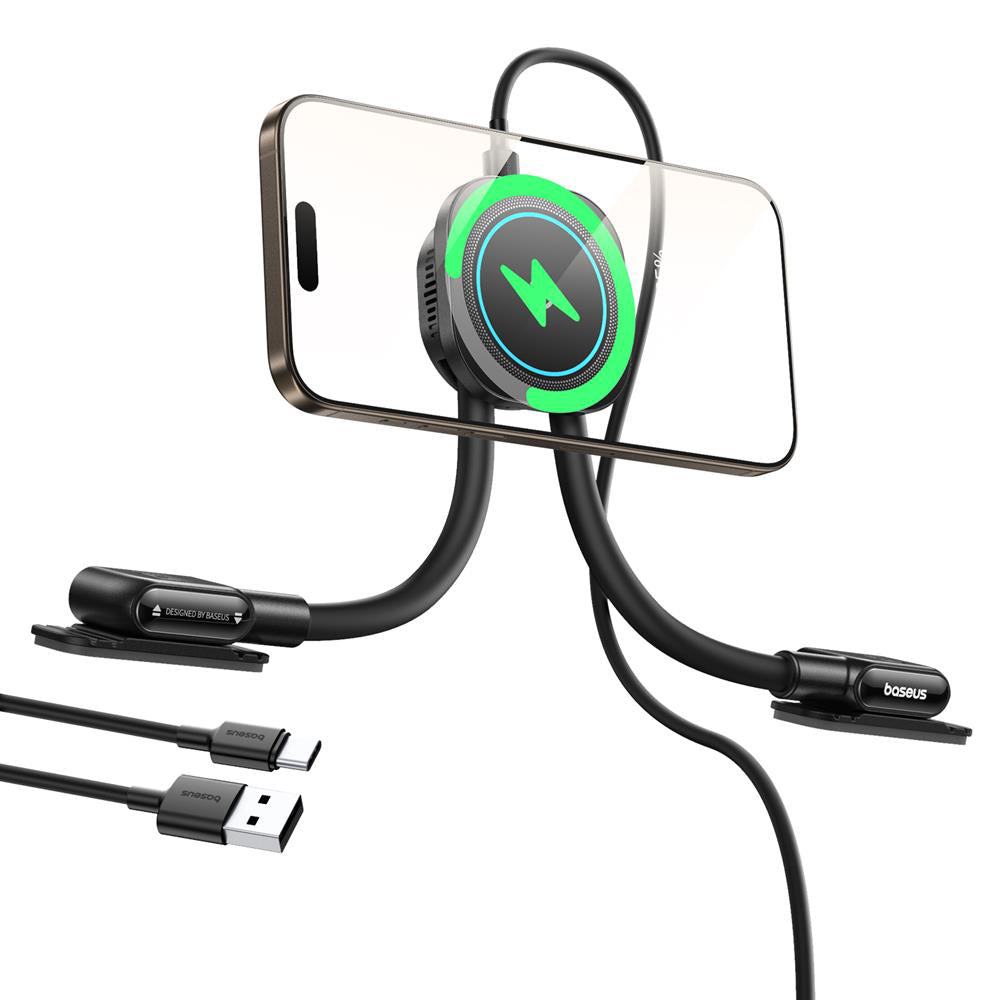 Baseus PrimeTrip C03s Pro vezeték nélküli autós töltő, 15W, 1.67A, Fekete C0013803