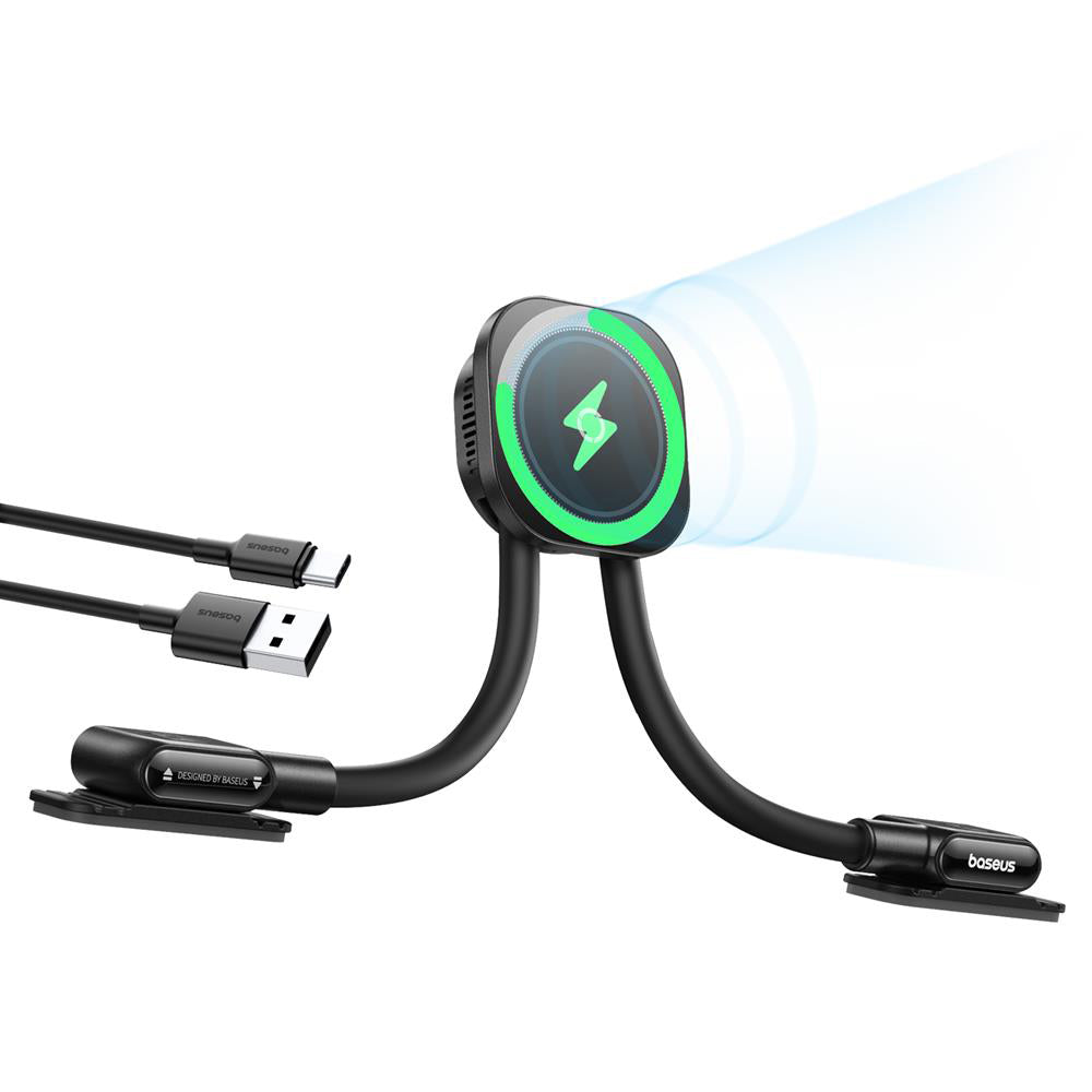 Baseus PrimeTrip C03s Pro vezeték nélküli autós töltő, 15W, 1.67A, Fekete C0013803