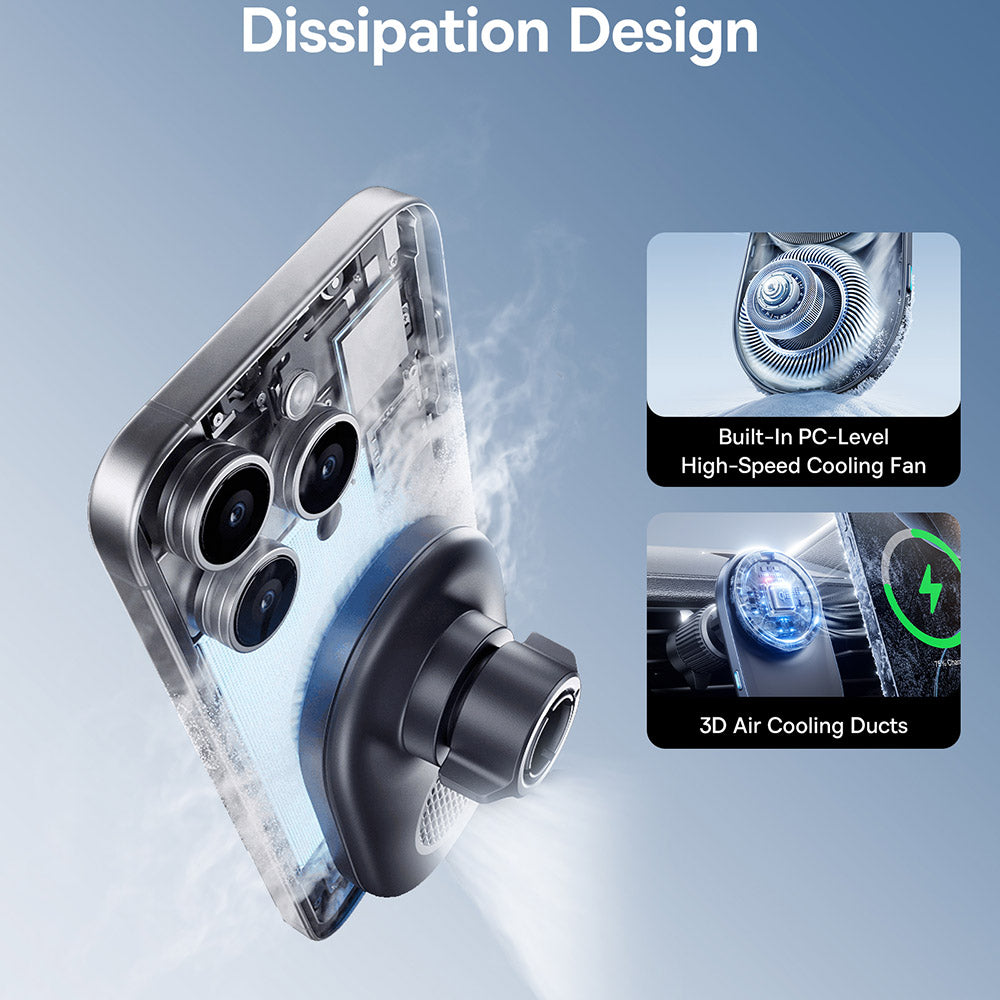 Baseus PrimeTrip VC1 Pro vezeték nélküli autós töltő, 15W, 1.67A, Fekete C40141000111-00