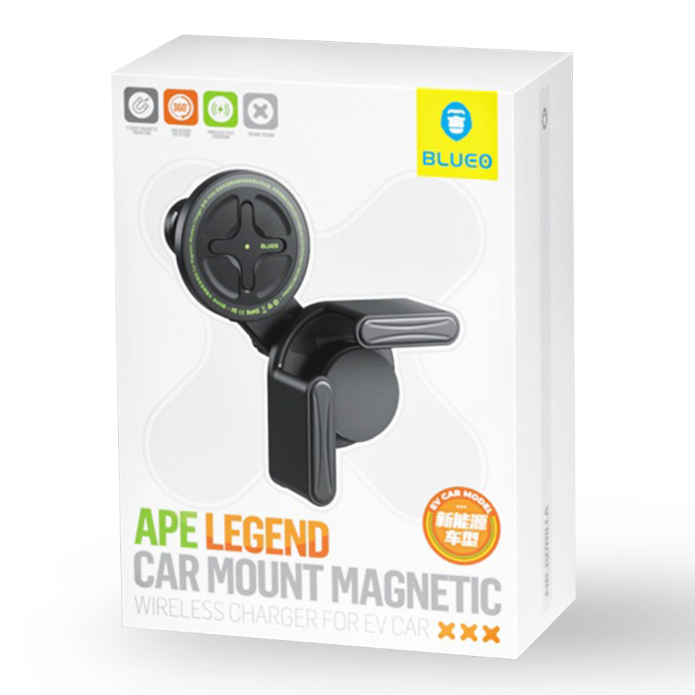 Blueo Ape Legend EV Car vezeték nélküli autós töltő, 15W, 1.67A, Fekete