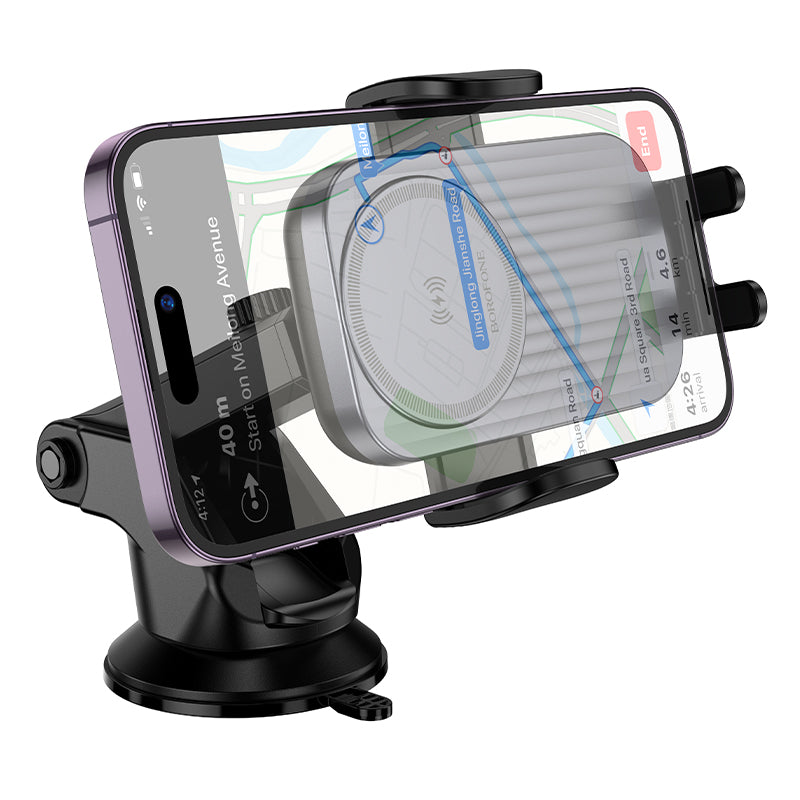 Wireless Car Charger Borofone BH222 Leading, 15W, 1.67A, Black