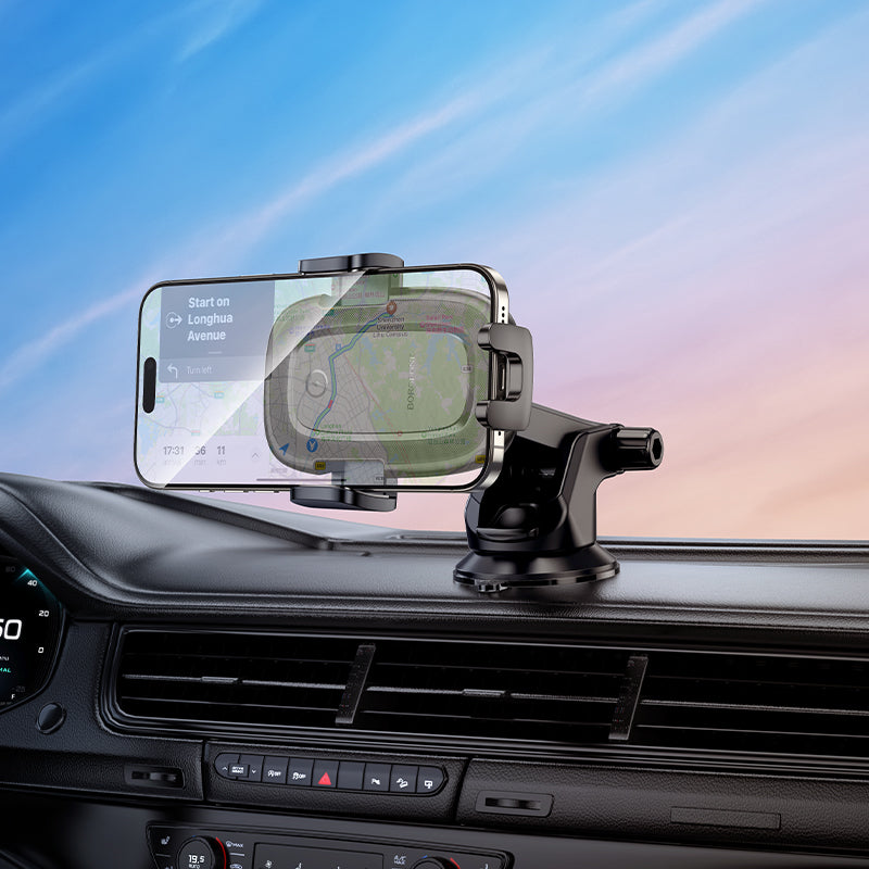 Borofone BH223 Follower vezeték nélküli autós töltő, 15W, 1.67A, Fekete