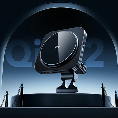 ESR HaloLock Vent vezeték nélküli autós töltő, 15W, 1.67A, Fekete