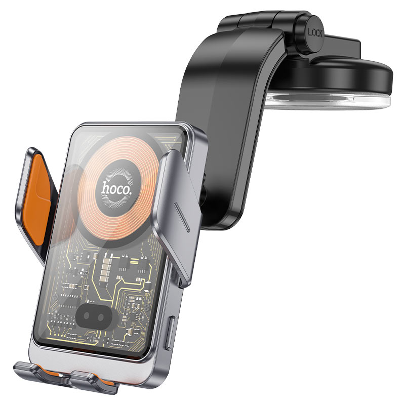 HOCO HW8 Vezeték nélküli Autós Töltő, 15W, 1.67A, Fekete