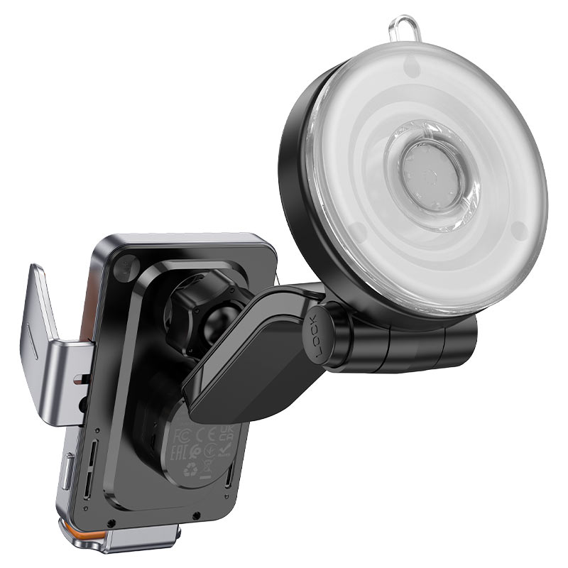 HOCO HW8 Vezeték nélküli Autós Töltő, 15W, 1.67A, Fekete