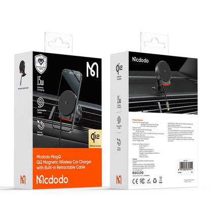 McDodo CH-0090 Vezeték nélküli Autós Töltő, 15W, 1.67A, Fekete