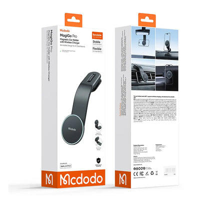 McDodo CH-6290 Vezeték nélküli Autós Töltő, 15W, 1.67A, Fekete