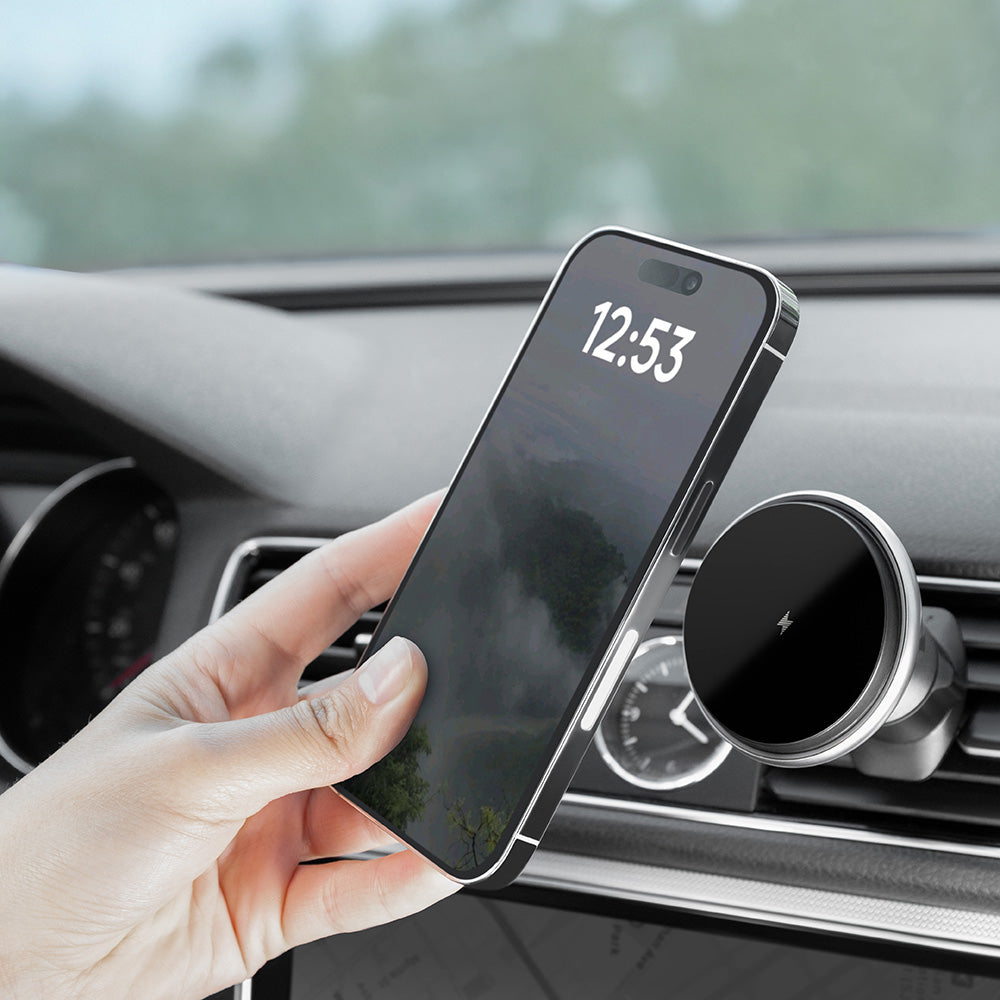 Proove Magic Circle vezeték nélküli autós töltő, 15W, 1.67A, ezüst WHMC15020006