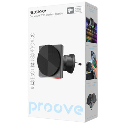Wireless Autós Töltő Proove Neostorm, 15W, 1.67A, Szürke WHNS15002003
