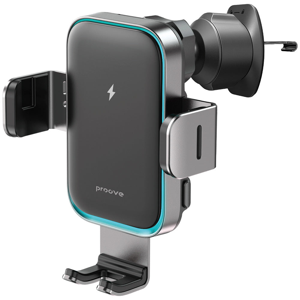Proove Triple Clamp Pro vezeték nélküli autós töltő, 15W, 1.67A, szürke WHTP15010004