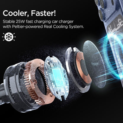 Spigen Essential Vezeték Nélküli Autós Töltő, 25W, 1.67A, Fekete ACP10511