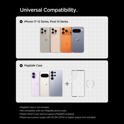 Spigen EV15MAQ Essential vezeték nélküli autós töltő, 15W, 1.67A, Fekete ACP10513