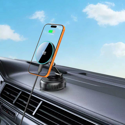 Tech-Protect MM25W-V8 vezeték nélküli autós töltő, 25W, Fekete