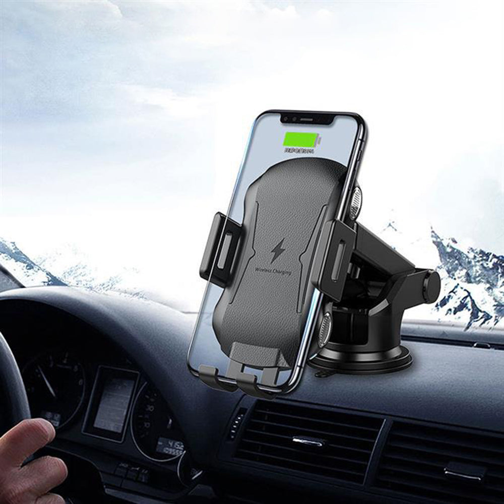 Wireless autós töltő Techsuit CAPD032 Premium, 10W, 1.1A, Fekete