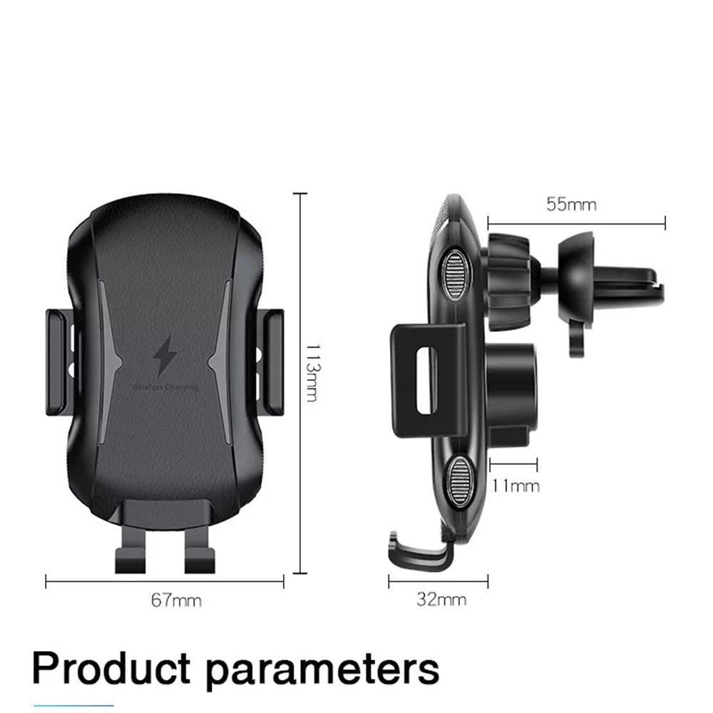 Wireless autós töltő Techsuit CAPD032 Premium, 10W, 1.1A, Fekete